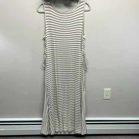 Chico’s Striped Side Lacing Tee Midi Dress US L (Chico’s 2) - Picture 7 of 16